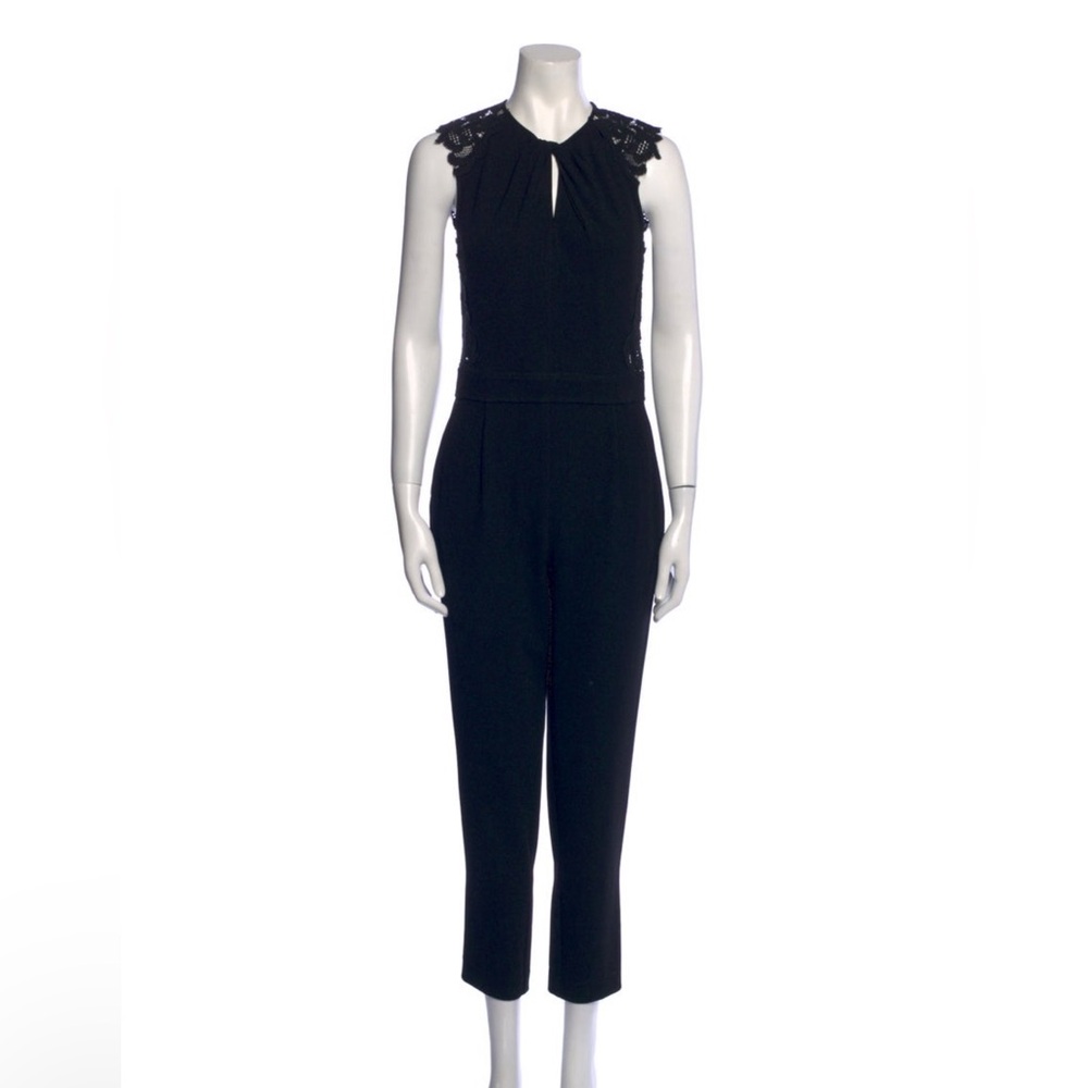 Rebecca Taylor Evening Jumpsuit with Lace & Keyhole